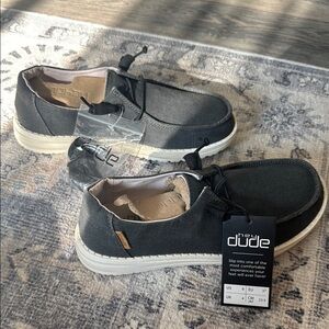 Hey Dude Black Slip-On Loafers Comfortable Casual Footwear